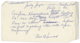 Contracts Signed by Moe Howard, Autograph Note Signed by Moe, & Other Three Stooges Documents